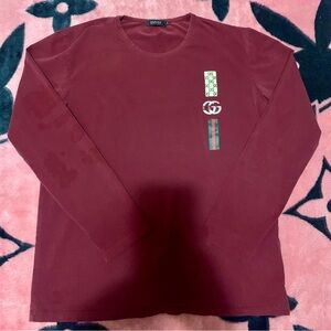 Gucci Maroon Long Sleeve Top